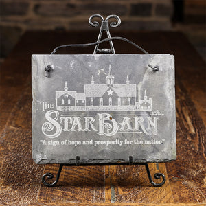 Limited Edition Slate Plaque with Star Barn Logo and Verse