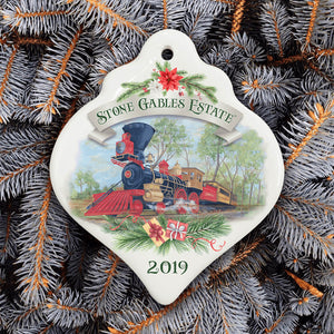 2019 Porcelain Christmas Ornament - Harrisburg, Lincoln & Lancaster Railroad