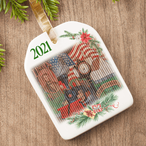 2021 Porcelain Christmas Ornament - The Lincoln Museum at Stone Gables Estate