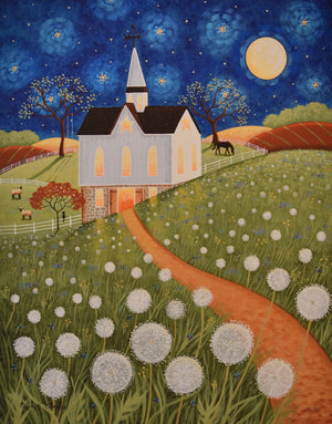 8 x 10” Signed Prints of “Dandelion Moon” by Mary Charles