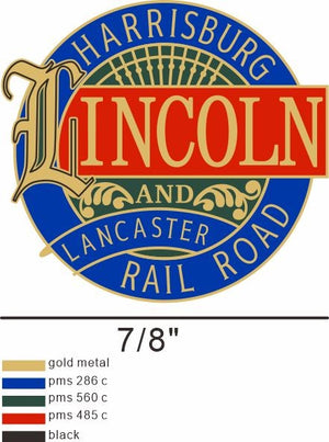 Train Pin - the Harrisburg, Lincoln & Lancaster Railroad